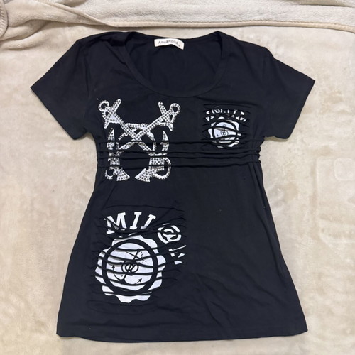 Womens black Amo&Roma t-shirt size L/XL in good condition