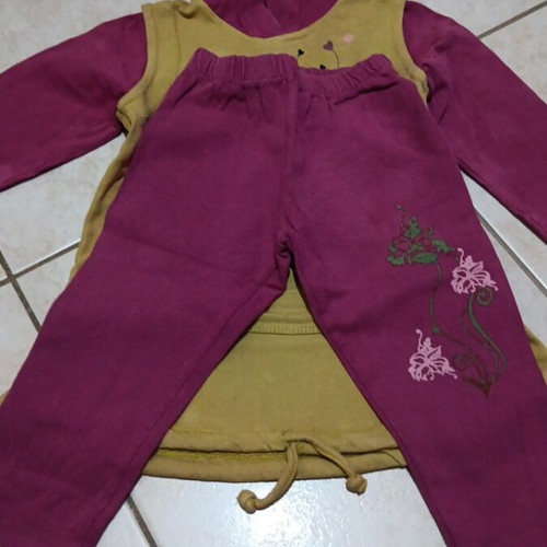 Blouse dress with leggings refurbished, size 3 years