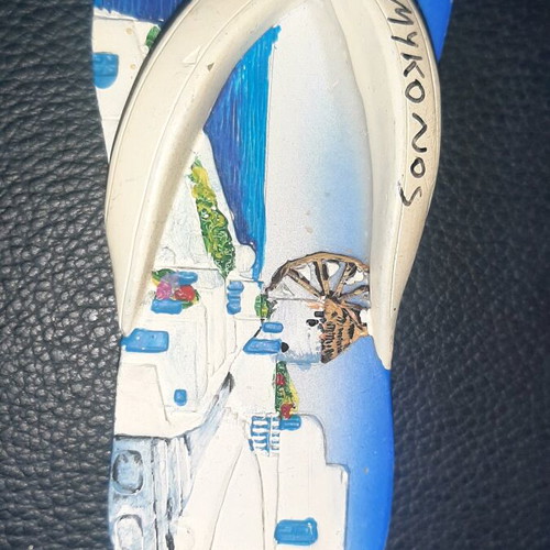 Souvenir magnet used from Mykonos