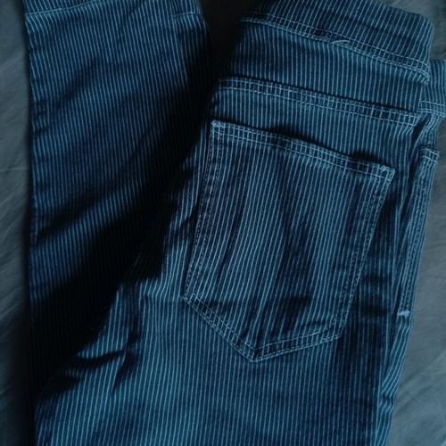 Striped jeans like new, elastic and fitted, size XXS 32 4