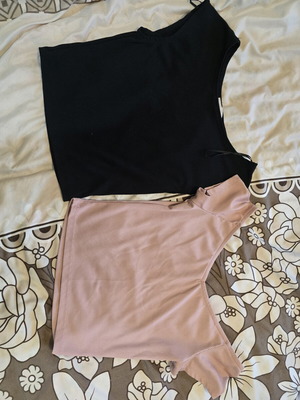 Pink Woman t-shirt set like new, black and pink
