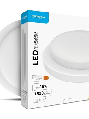 Modee στρογγυλό φωτιστικό LED οροφής και τοίχου 18W 4000K IP65 σε λευκό