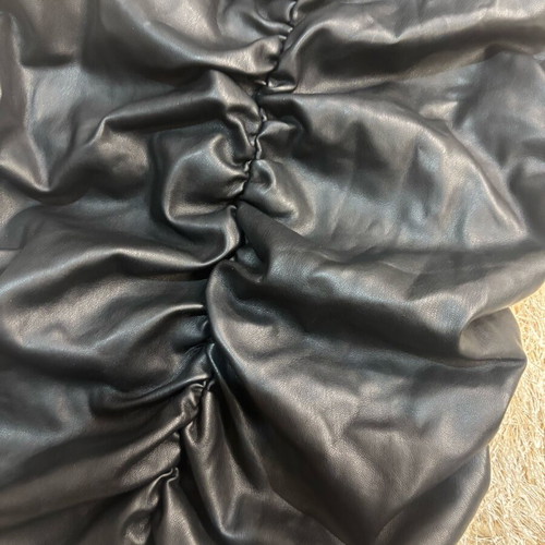 Zara mini leather skirt used, black, size M