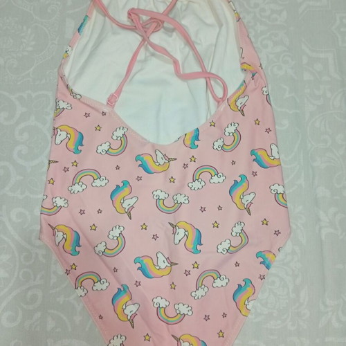 Zara Baby Girls' Swimsuit like new with unicorns and rainbows pink