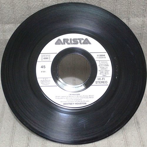 Whitney Houston I'm Your Baby Tonight 7" vinyl single used, pop