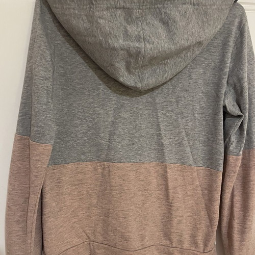 Adidas two-tone sports jacket, grey and pink, size S