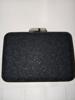 Bag to Bag clutch evening new black iridescent with silver chain
