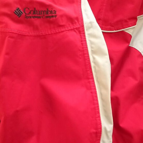 Columbia windbreaker jacket used, size Small, red