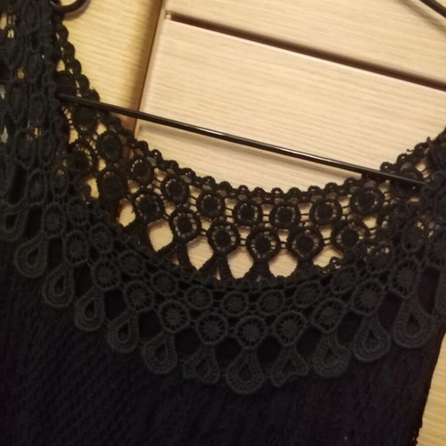 Dress lace with half lining, like new, black, one size