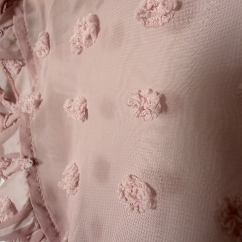 Shein pink blouse with embossed patterns and back opening like new