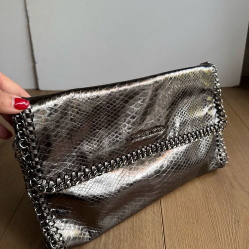 Michael Kors silver leather bag like new