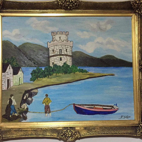 Handmade painting landscape with beautiful colors 65×55