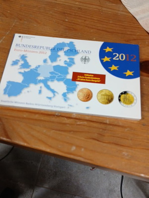 Σετ νομισμάτων Γερμανίας ευρώ 2012 σαν καινούργιο