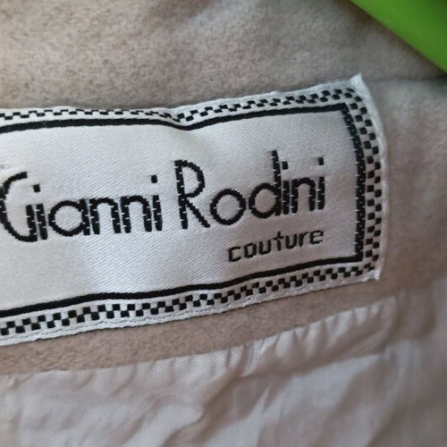 Gianni Rodini women's light gray open coat large size used