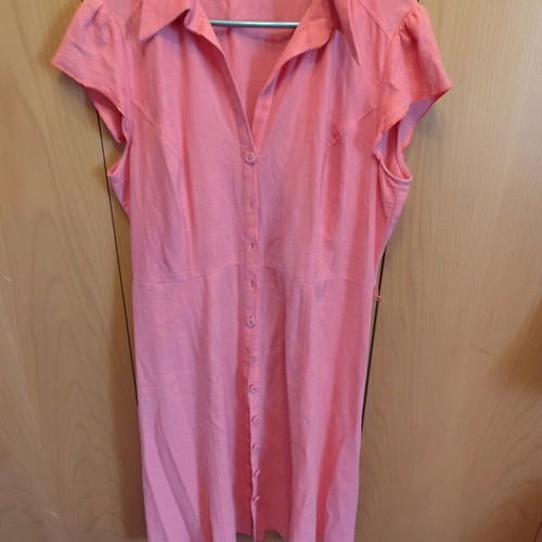 Semizie linen dress Marks & Spencer like new, coral color