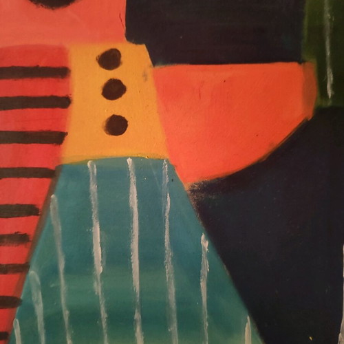 Abstract art painting wooden made to order, hand painted