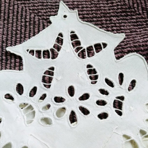 Set of 12 collectible white handmade table linens used