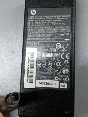 Hp charger 90w used, 19v without cable