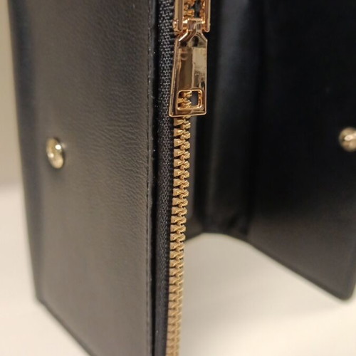 Women's wallet new black synthetic material