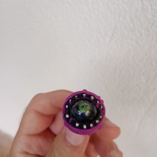 Spooky Spot Rolling Eye Ring used
