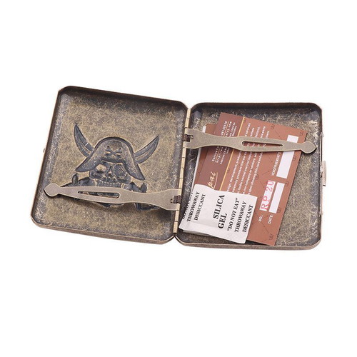 Metal cigarette case for 20 cigarettes with 3 embossed designs new