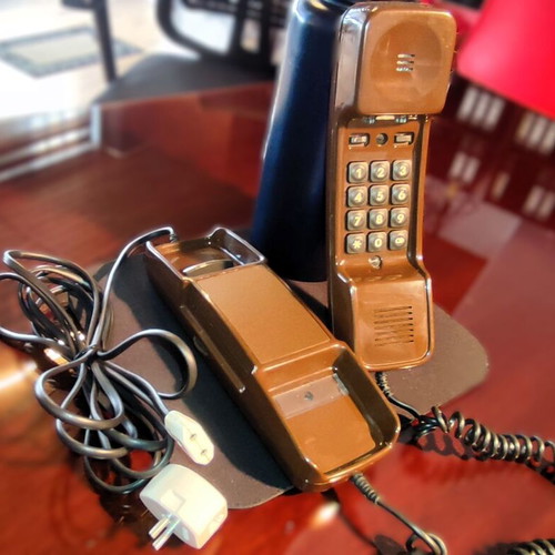 Vintage POST KFeAp 372-2 Corded Phone 1986 Like New, Brown
