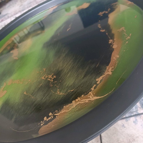 Side table new with liquid glass design
