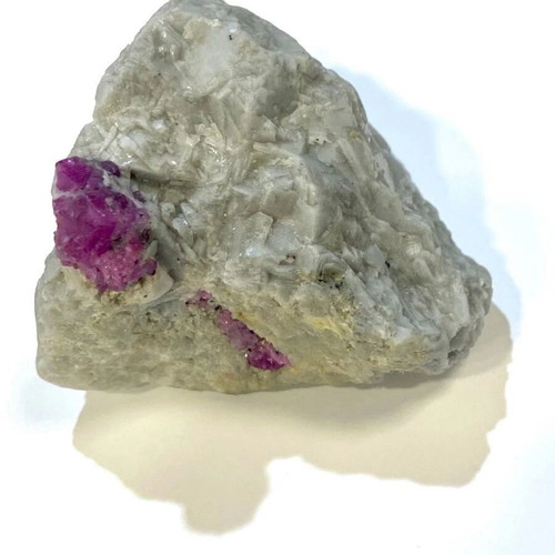 Natural rare raw ruby specimen in feldspar new