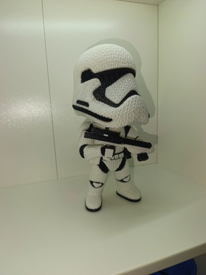 Star Wars Stormtrooper 3D εκτυπωμένη φιγούρα πλεκτού στυλ 23εκ καινούργιο