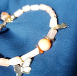 Butterfly bracelet used with carnelian and calcite