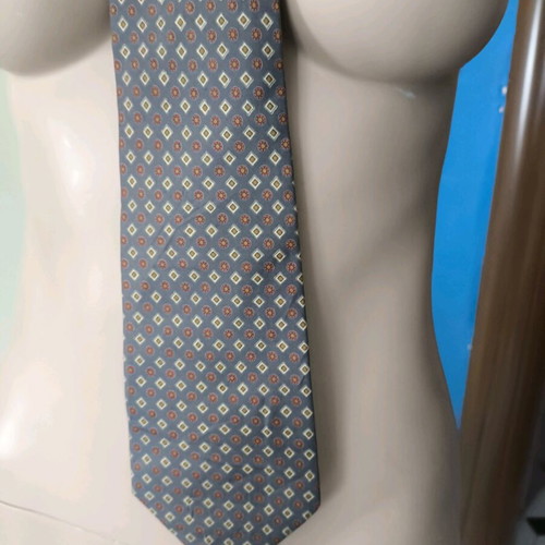 Jim Thompson tie like new, beige and green