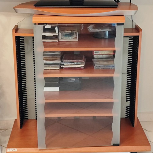 TV furniture like new, solid wood, rotating base