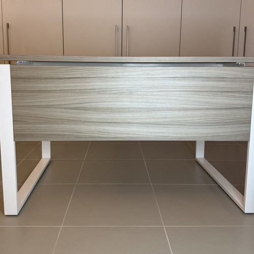Sigma Square office desk, grey and white, 120x80 cm
