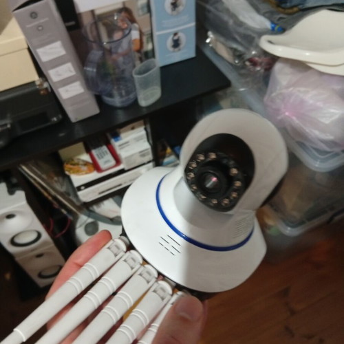 Camera like new for indoor and outdoor use with mounting base and manual