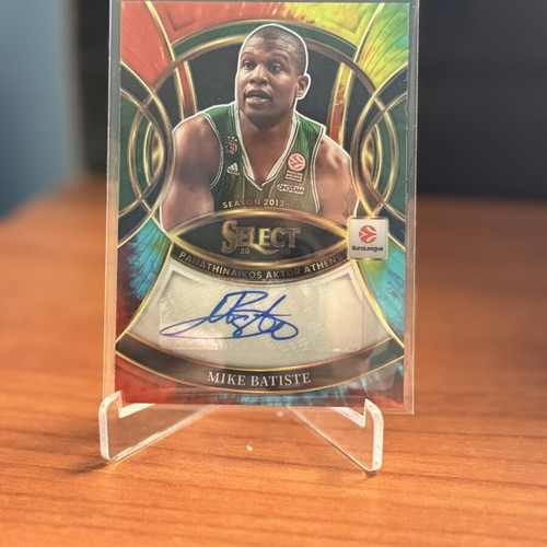 25-26 Panini EuroLeague Select Mike Batiste Autograph Card Panathinaikos