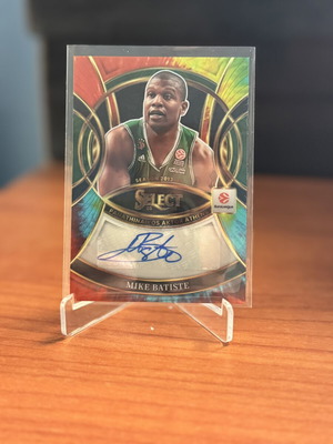 25-26 Panini EuroLeague Select Mike Batiste Autograph Card Panathinaikos