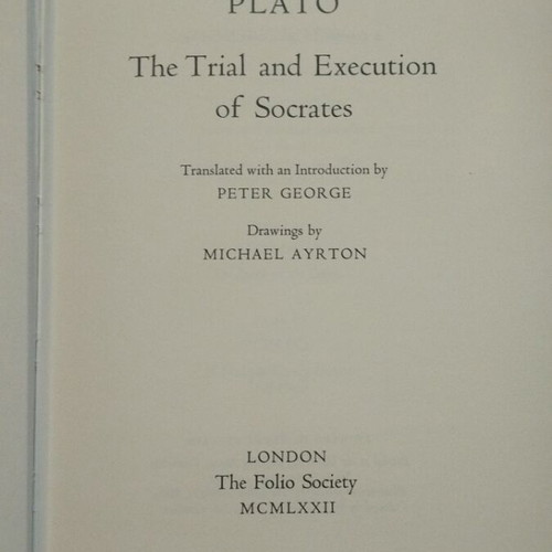 Plato The Trial and Execution of Socrates book used, English