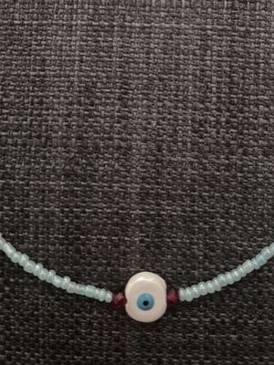 Necklace with Eye and Turquoise Beads New