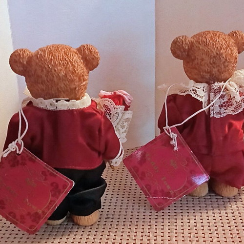 Russ Teddy Town Victorian Boy and Victorian Girl collectible set like new
