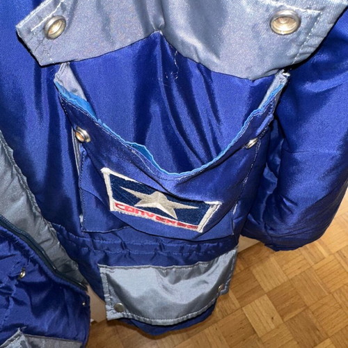 Converse All Star Puffer Jacket used, blue and grey, men's L/XL