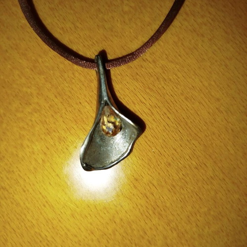 Pendant necklace abstract art like new