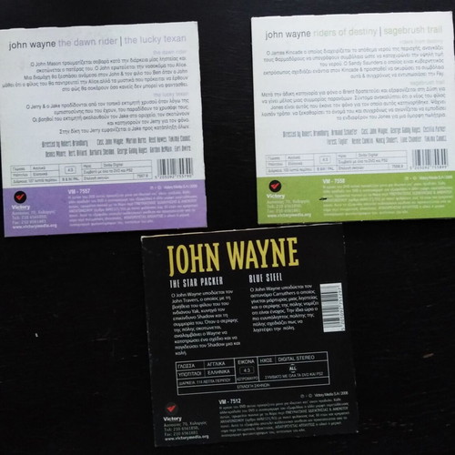 Western movie pack of 7 DVDs like new, John Wayne editions