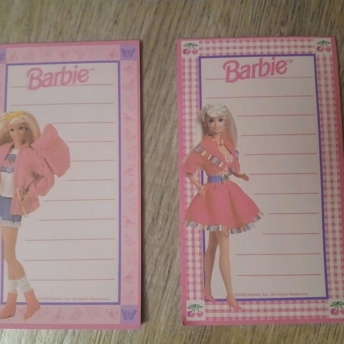 Barbie collectible notepads like new, set of 3 pieces