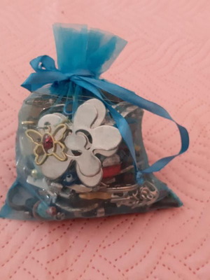 Pouch with assorted fashion accessories