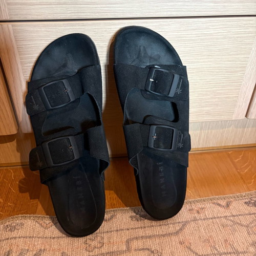 Manebì sandals like new, suede black, size 42