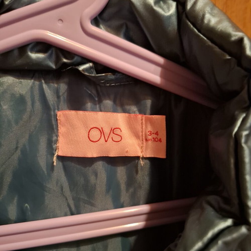 Ovs Fashion children's jacket used, petrol metallic color, size 3-4 years