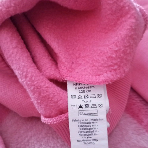 Children's sweatshirt like new, pink, for ages 7-8