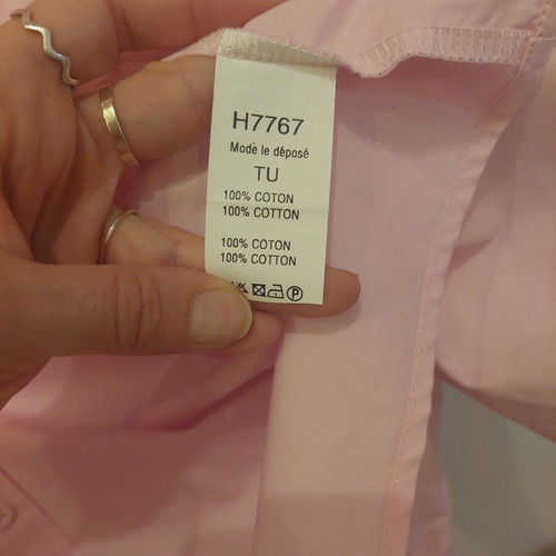 Mochy Pink Shirt with Romantic Ruffled Collar like new
