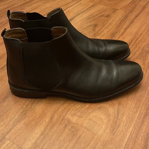 Nak leather ankle boots slightly used, black, size 42