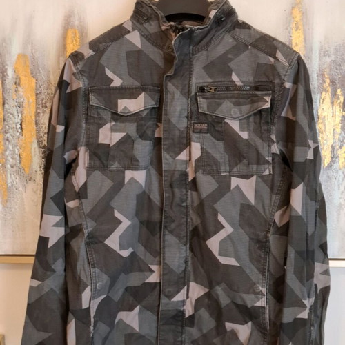 G-Star RAW Rovic Zip Overshirt L/S jacket camo grey like new, size L